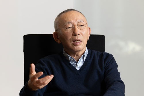 ファーストリテイリングの柳井正会長兼社長(写真=的野 弘路)