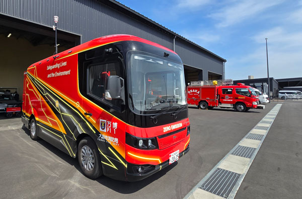 モリタ、万博を「次世代消防」の実験場に 会場裏にAI指揮車や電動三輪