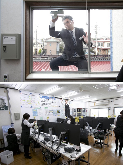 毎朝30分、就業時間内に全従業員が、環境整備に取り組む。特に社長のチェックが入る日は、窓ふきや天井の掃除まで入念に行われる(写真:的野弘路)