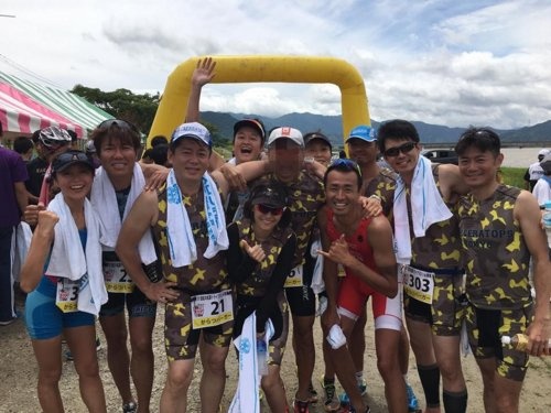 手作り感溢れる非常に気持ちの良い大会でした。ゴール後に頂いた名物の唐津バーガーも美味しかったな。