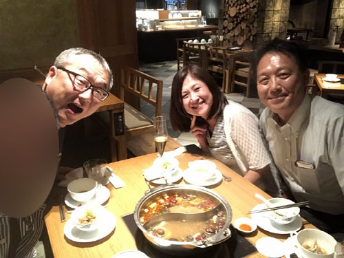左から私、本職の自動車評論家渡辺敏史氏、トヨタ広報鳥飼和美氏、同じく西川秀之氏。