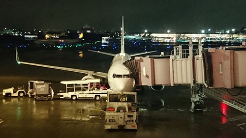 最終便で飛んでホテルには11時にチェックイン。ANAの機内弁当を持ち帰ってホテルの部屋で一人寂しく夕食….なんてこともあります。サラリーマンは辛いです。
