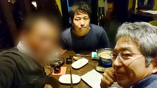 文字数しか見ていない疑惑の村田くんと、石垣トライアスロンの打ち上げ会で知り合った池田さん。よく飲みました。