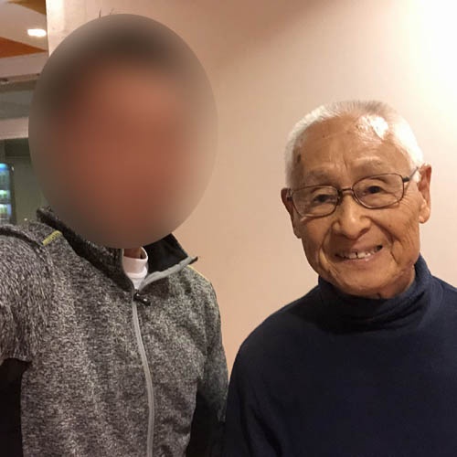 稲田弘先輩と。