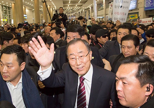 国連事務総長を退任し、韓国に帰国したバン・ギムン氏(写真:Lee Jae-Won/アフロ)