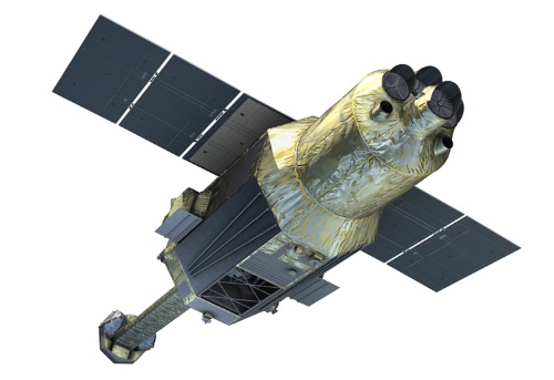 今年3月28日に分解事故を起こしたX線天文衛星「ひとみ」（画像：JAXA）