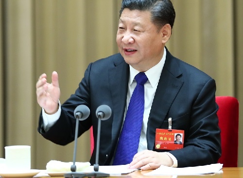 前回の中国・中央経済工作会議に出席した習近平国家主席。2017年12月18日撮影(写真:新華社/アフロ)