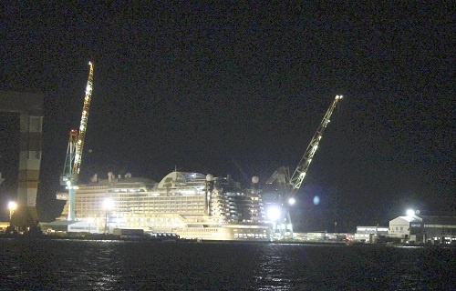 1月11日、三菱重工業の長崎造船所で火災が発生した。写真=読売新聞/アフロ