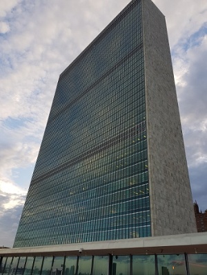 国連総会が開催された国連本部ビル。
