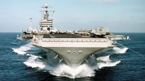 米国の軍事力の象徴、航空母艦(写真はニミッツ級7番艦「ジョン・C・ステニス」)