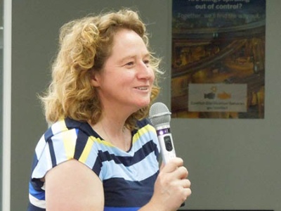 SAP社Global Technology LeadのJenni Lewis氏。「私はSAP社で一番楽しい仕事をしている」と語る