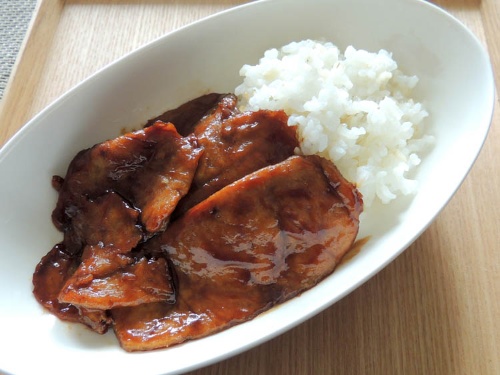 豚のシート肉のオイスター丼
