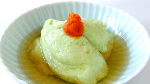枝豆とうふの粒ウニ添え