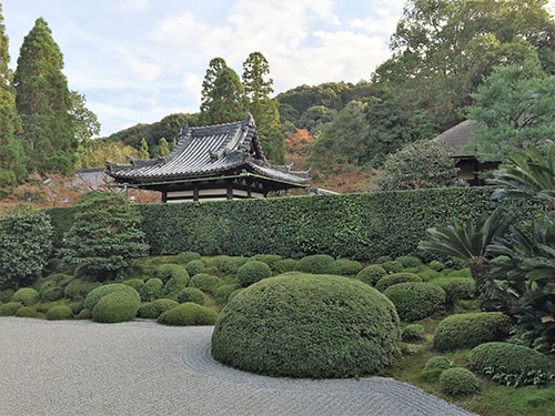 一休寺庭園。石川丈山が、共作で関わったと伝わる