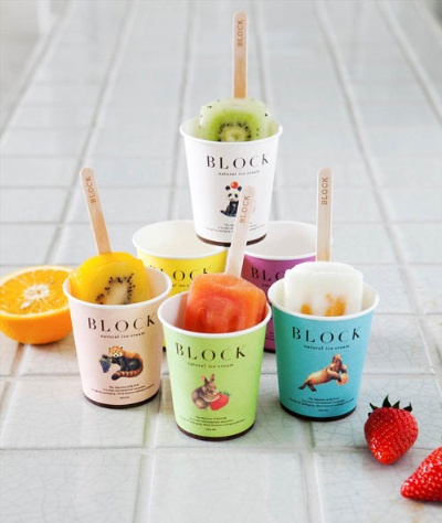 BLOCK natural ice creamは、岡山県、東京都、千葉県、大阪府の４店舗のほか、期間限定でポップアップを展開