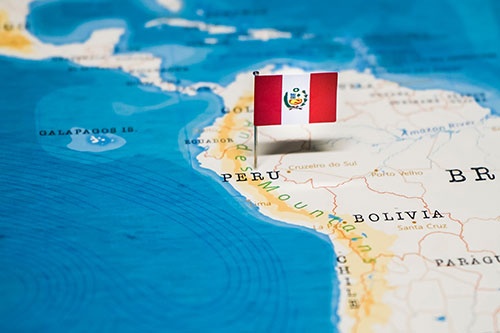 南米大陸の太平洋岸に位置するペルー。南米におけるコーヒー豆の生産量では、ブラジル、コロンビアに次ぐ3番手（写真：Shutterstock）