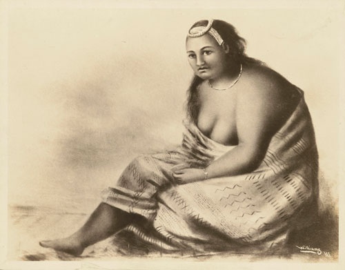カメハメハ大王の妃、カアフマヌ王妃（写真：Hawaii State Archives PP-96-6-004）