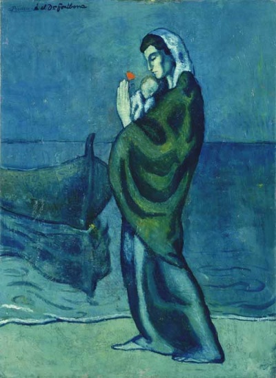 パブロ・ピカソ《海辺の母子像》 （1902年、ポーラ美術館蔵）