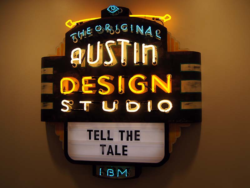 写真2●テキサス州オースチンにある「IBM Studio」のロゴ