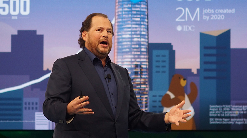 写真1●米Salesforce.comのMarc Benioff会長兼CEO（最高経営責任者）
