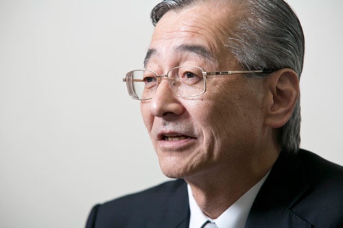 IHIの満岡次郎社長(写真:的野 弘路、撮影は今年3月)