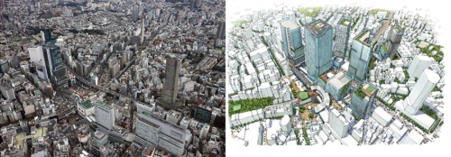 渋谷は大型複合ビルの開発プロジェクトが目白押し（東京急行電鉄（株）提供）
