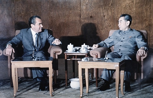 1972年、ニクソン大統領と周恩来首相が交わした“本音”は、今も米中の共通認識となっている(写真:AP/アフロ)
