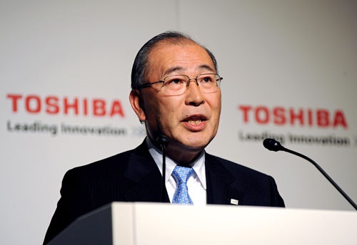 東芝の西田厚聰・元会長は粉飾決算当時も高額の報酬を得ていた(写真=Bloomberg/Getty Images)