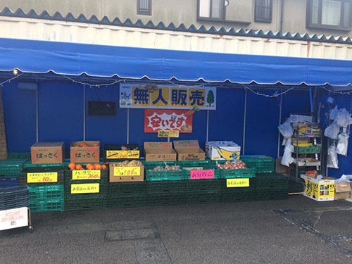 週末の野菜の販売は「無人販売」に変えた