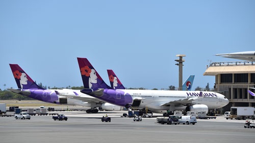 日本からホノルルに向かう航空便の使い勝手が大きく変わった。写真はホノルル空港の様子(撮影:吉川 忠行、ほかも同じ)