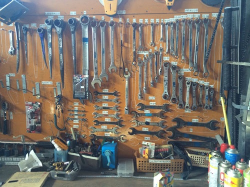 膨大な道具の片づけ場所を整理した(北海道本別町)