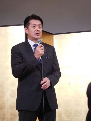 安定供給の強化を目指す山田敏之氏。(2016年7月に京都で開いた15周年記念パーティー)