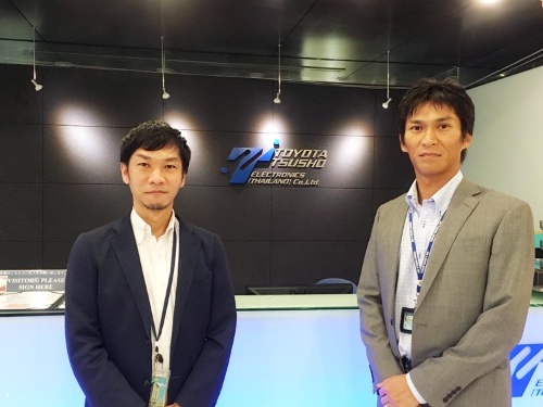 豊田通商エレクトロニクスタイランド(TTET)のプレジデント&CEO・伊藤秀哉氏(右)と人事総務部ゼネラルマネジャーの楠本浩史氏。