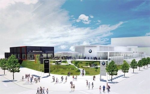 <b>臨海副都心の青海地区に開業する独BMWのショールームの完成予想イメージ</b>