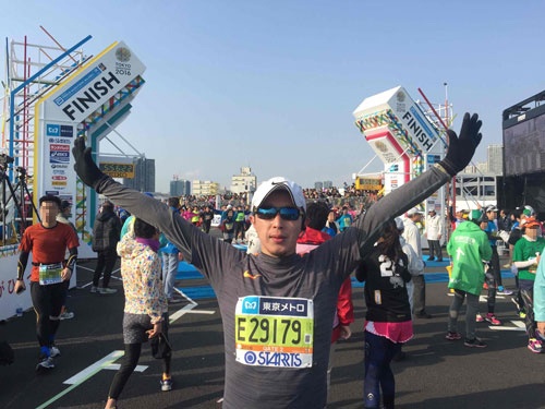 いろんなことを乗り越え、やっとゴール。これでフルマラソン歴は5回となった