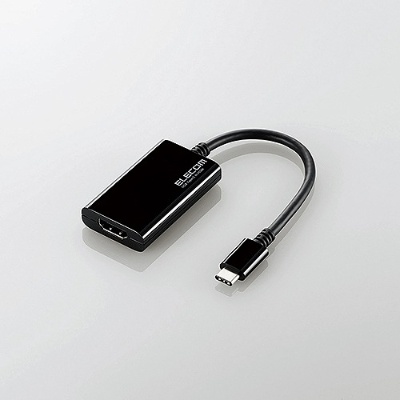 USB Type-C端子やThunderbolt 3端子は、USB Type-Cのディスプレーアダプターが便利。写真はUSB Type-C端子からHDMI端子に出力するエレコムの「AD-CHDMIBK」（実売価格3100円）