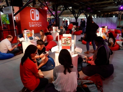 Nintendo Switchのコーナーは大盛況