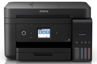 EW-M571Tをベースに、ADF（自動用紙送り装置）やファックス機能、底面給紙カセットなどを追加したSOHO向けの「EW-M670FT」。実売価格は5万5000円前後