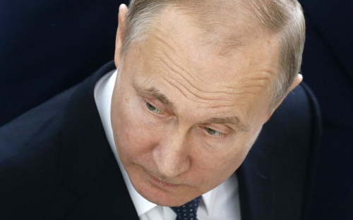 対米報復制裁に二の足を含むロシアのプーチン大統領(写真:代表撮影/ロイター/アフロ)