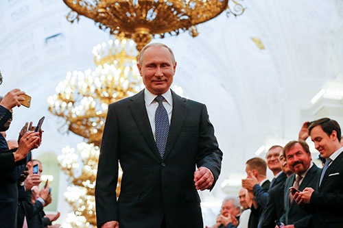 5月7日、プーチン氏のロシア大統領就任式典が盛大に行われ、通算4期目が始動した（写真：代表撮影/ロイター/アフロ）