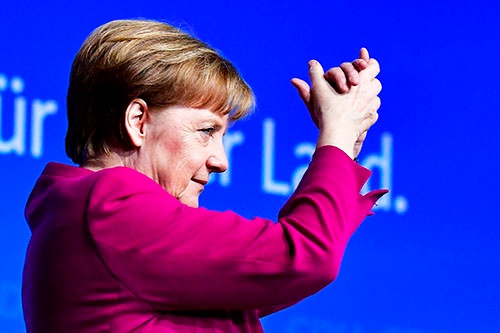 ドイツの社会民主党が連立政権入りを決定。これにより、メルケル首相の4期目がようやくスタートすることになる。写真は、キリスト教民主同盟(CDU)の2月の党大会。(写真:AFP/アフロ)