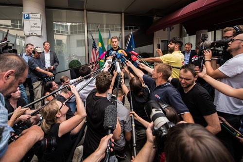 6月28日、FIFAワールドカップのグループリーグに敗退し、帰国したドイツ代表(写真:picture alliance/アフロ)