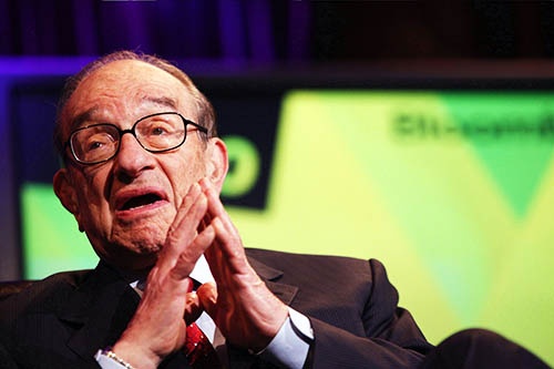 1987年から2006年までFRB議長を務めたアラン・グリーンスパン氏。(写真:Bloomberg/Getty Images)