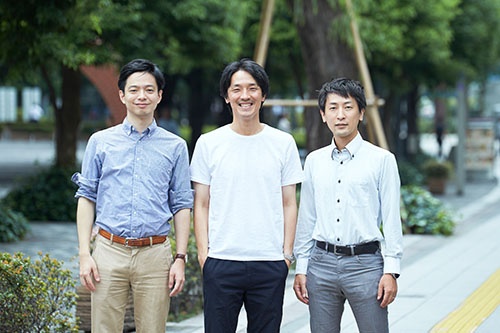 One JAPANの共同発起人3人。左から、山本将裕(NTT東日本)、濱松誠(パナソニック)、大川陽介(富士ゼロックス)。濱松氏は共同発起人・代表を務める(写真=吉成 大輔)