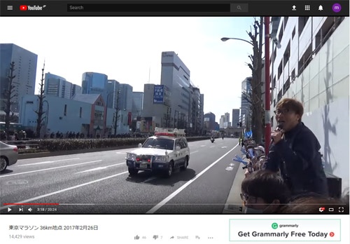 昨年の東京マラソンでも、36km付近で応援しておりました(右端のマイクを握って応援しているのが西本です。<a href="https://www.youtube.com/watch?v=AjIoIH66SKI&t=911s" target="_blank">動画リンクはこちら</a>)。今年もこのあたりに出没予定!