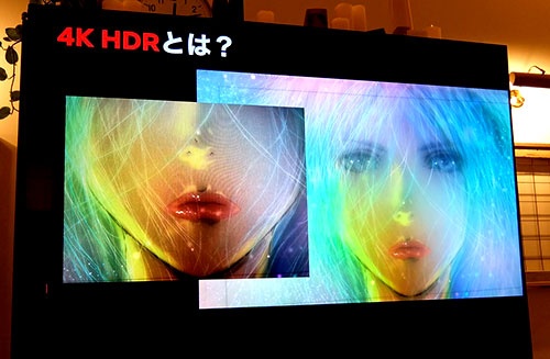 4K HDRによって、髪の毛の細部や唇の「プルプル感」まで表現できるという