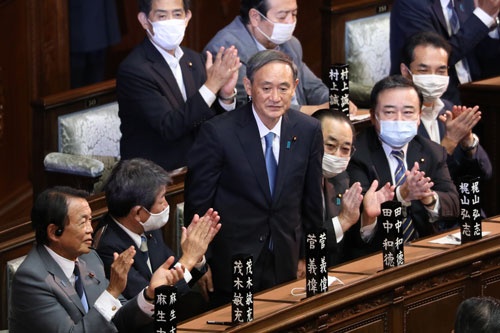 首相に指名された菅義偉氏（写真：ユニフォトプレス）