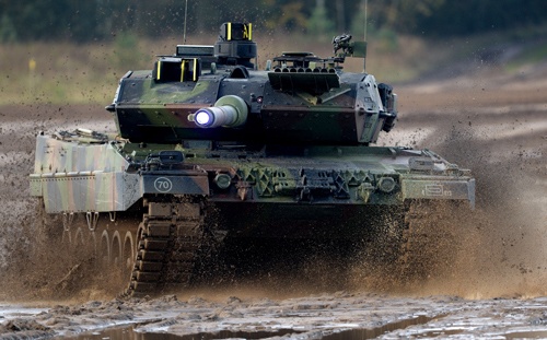 ウクライナがドイツに求めている戦闘戦車「レオパルト2」（写真=Picture Alliance/アフロ）