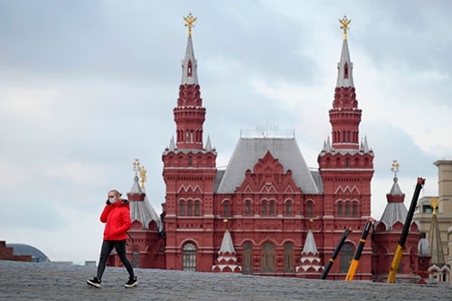 赤の広場の光景（写真：AFP/アフロ）