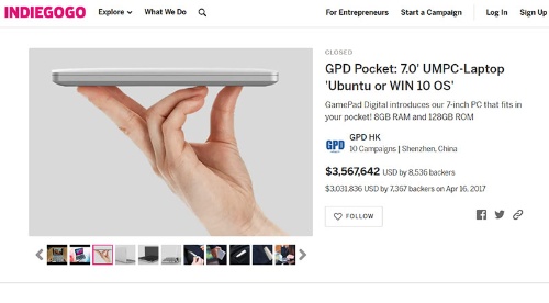 クラウドファンディングサイト「Indiegogo」で350万ドルを超える調達に成功した小型コンピューター「GPD Pocket」シリーズも、OEM企業が生んだ新製品だ。開発したGPD TechnologyはゲームコントローラーのOEMを得意にしていた